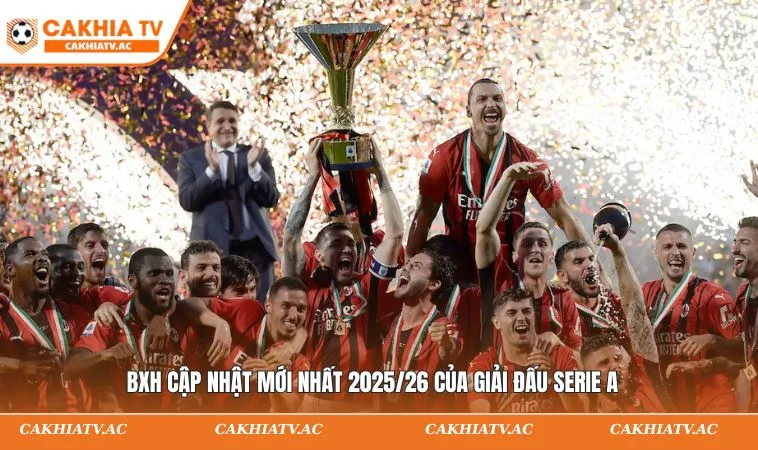 Serie A 2026 - Cuộc Đua Scudetto Nóng Bỏng Bậc Nhất Nước Ý 1 BXH cập nhật mới nhất 2025/26 của giải đấu Serie A
